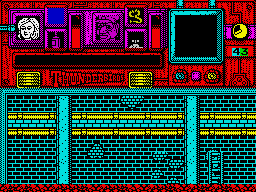 Thunderbirds (ZX Spectrum) screenshot: Up the ladder