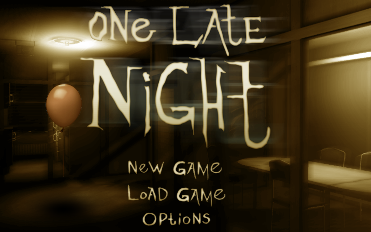 One Late Night (Windows) screenshot: Title screen