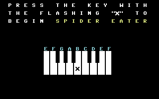 Spider Eater (Commodore 64) screenshot: Gameplay screen