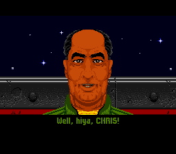 Wing Commander: The Secret Missions (SNES) screenshot: Talking to Shotglass