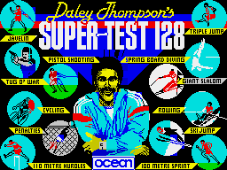 Daley Thompson's Super-Test (ZX Spectrum) screenshot: Loading screen (128K version)