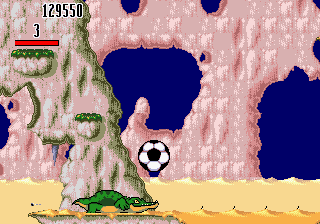 Hurricanes (Genesis) screenshot: The crocodile got me