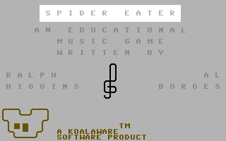 Spider Eater (Commodore 64) screenshot: Main menu