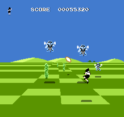 Attack Animal Gakuen (NES) screenshot: A swarm of flies