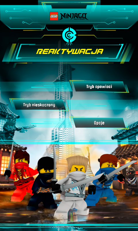 LEGO Ninjago: Rebooted (Android) screenshot: Main menu