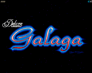 Deluxe Galaga 2.x (Amiga) screenshot: OCS title screen