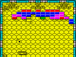 Batty (ZX Spectrum) screenshot: Got a gap up the top to play into though