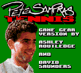 Pete Sampras Tennis (Game Gear) screenshot: Title screen