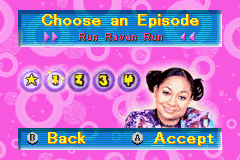 That's So Raven (Game Boy Advance) screenshot: Choose from FOUR THRILLING EPISODES