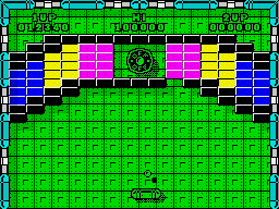 Batty (ZX Spectrum) screenshot: Level 2 adds a fiendish fan