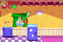 Disney's Kim Possible: Revenge of Monkey Fist (Game Boy Advance) screenshot: She also has a variety of acrobatic moves