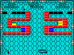 Batty (ZX Spectrum) screenshot: One ball gone, but one up the top