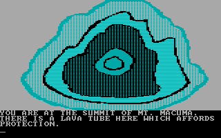 Amazon (DOS) screenshot: Near lava tube