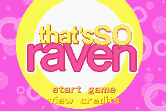 That's So Raven (Game Boy Advance) screenshot: Title screen...it's...pink.
