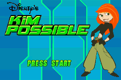Disney's Kim Possible: Revenge of Monkey Fist (Game Boy Advance) screenshot: Title screen