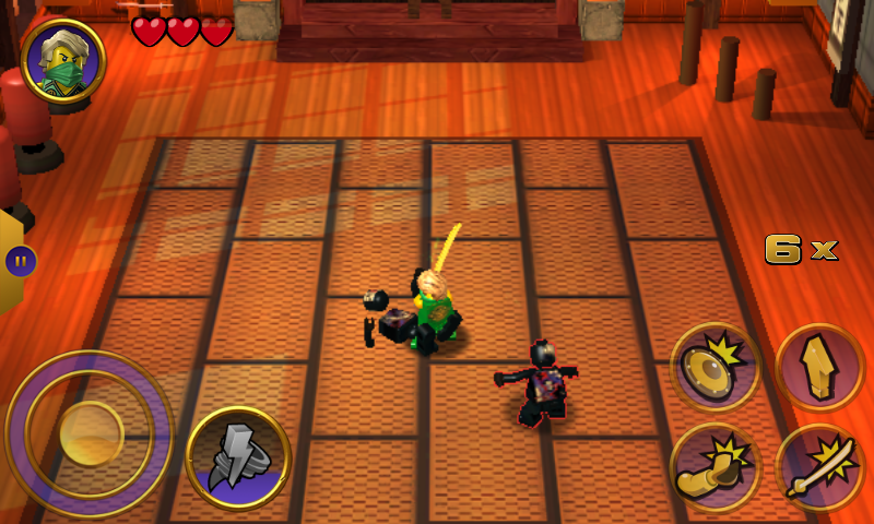 LEGO Ninjago: Tournament (Android) screenshot: Opponent shattered into pieces