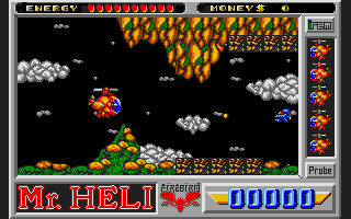 Battle Chopper (Atari ST) screenshot: The game switches to its playing perspective