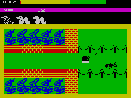 Wriggler (ZX Spectrum) screenshot: I was right. It hurt.