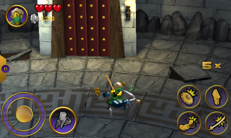LEGO Ninjago: Tournament (Android) screenshot: Lloyd defeats the snake