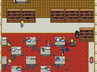 Super Columbine Massacre RPG! (Windows) screenshot: In the library