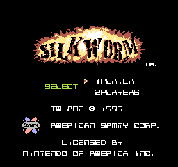 Silkworm (NES) screenshot: Title screen
