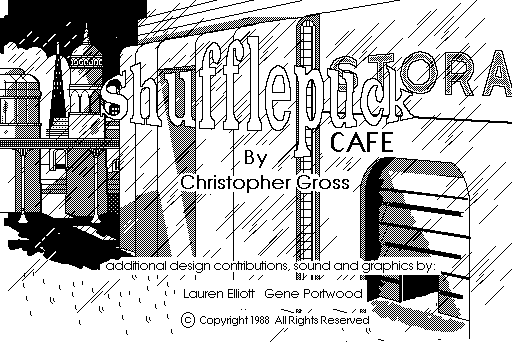 Shufflepuck Cafe (Macintosh) screenshot: Title screen