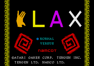 Klax (Genesis) screenshot: Japanese title screen