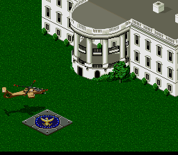 Jungle Strike (SNES) screenshot: The White House