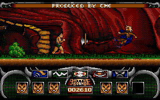 Battle Bound (Amiga) screenshot: Nomad gets knocked...