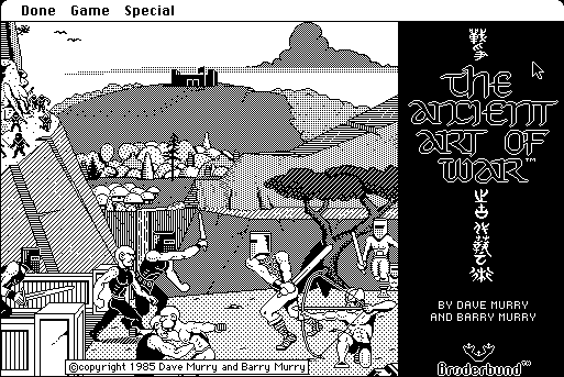 The Ancient Art of War (Macintosh) screenshot: Title screen.