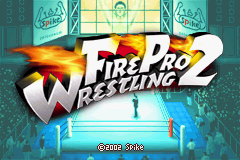 Fire Pro Wrestling 2 (Game Boy Advance) screenshot: Title Screen