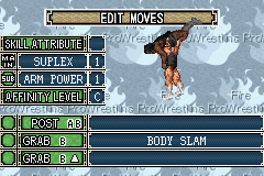 Fire Pro Wrestling 2 (Game Boy Advance) screenshot: ... to their moves.