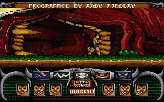 Battle Bound (Amiga) screenshot: Facing a slug