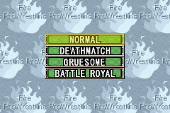 Fire Pro Wrestling 2 (Game Boy Advance) screenshot: Exhibition match types
