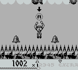 Super Hunchback (Game Boy) screenshot: Repeatedly press A to swim to the surface