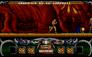 Battle Bound (Amiga) screenshot: ...but gets up soon again