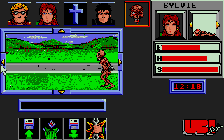 Zombi (Atari ST) screenshot: Outside