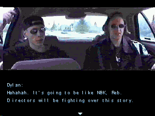 Super Columbine Massacre RPG! (Windows) screenshot: Driving to school.