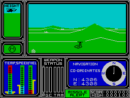 Combat Lynx (ZX Spectrum) screenshot: Game start