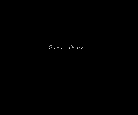 The Cure (MSX) screenshot: Game over