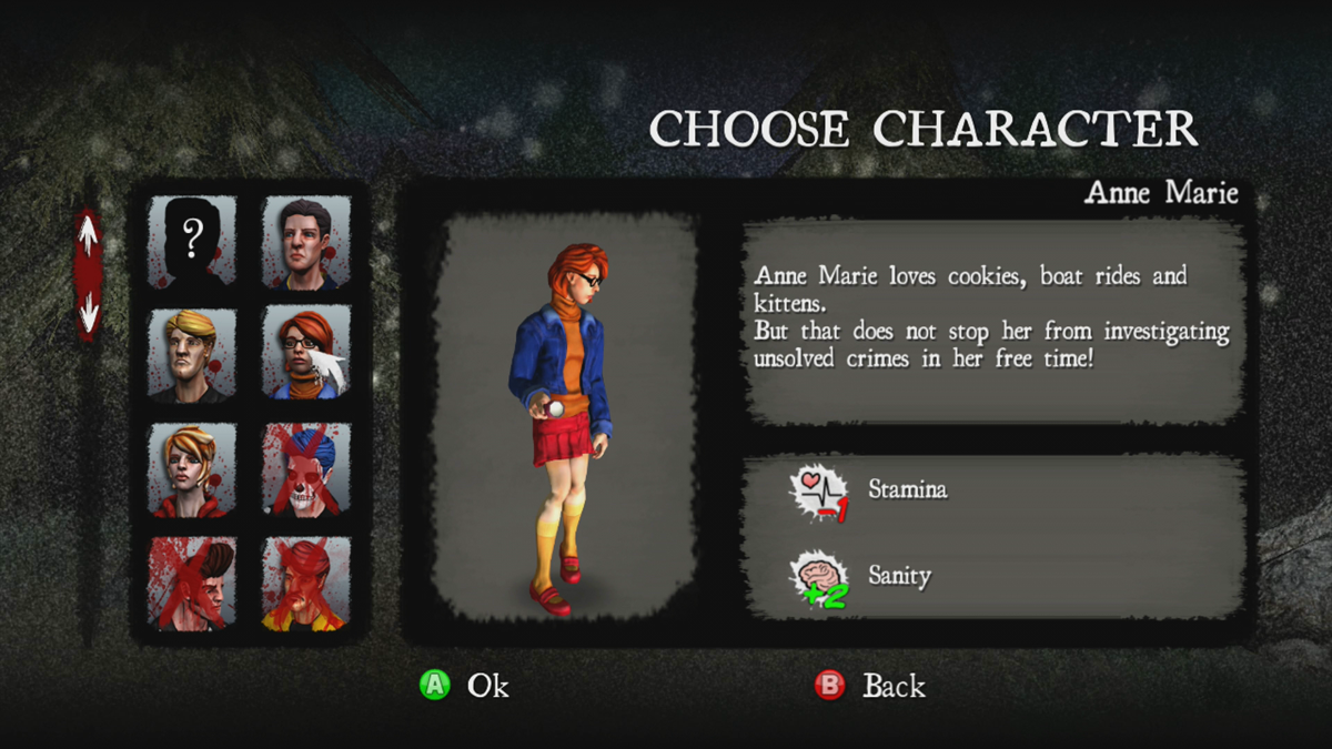 White Noise Online (Xbox 360) screenshot: Character selection (Trial version)