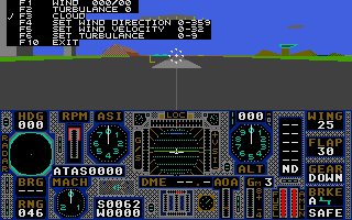 ProFlight (Atari ST) screenshot: Weather options
