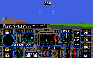 ProFlight (Atari ST) screenshot: Off the ground