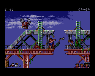 Ghost Battle (Amiga) screenshot: Err.. how did I end up in Rush'n'Attack?