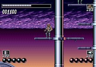 Wolfchild (SEGA CD) screenshot: Grab power-ups to turn into a werewolf