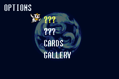 Lunar: Legend (Game Boy Advance) screenshot: Options Screen
