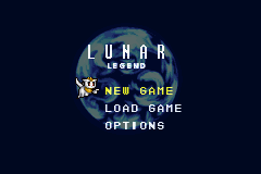 Lunar: Legend (Game Boy Advance) screenshot: Main Menu