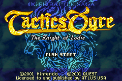 Tactics Ogre: The Knight of Lodis (Game Boy Advance) screenshot: Title Screen
