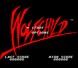 Wolfchild (SEGA CD) screenshot: Main Menu