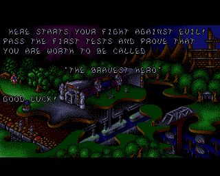 Ghost Battle (Amiga) screenshot: Level 1 loading screen.